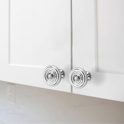8 Sizes Copper Closet Handles Modern Simple Silver Cabinet Drawer Door Pulls