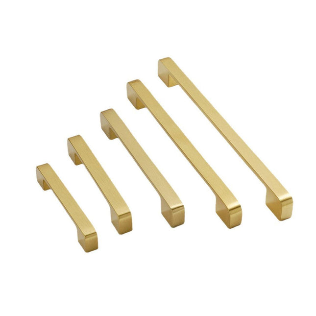 Modern Simple Handle Wardrobe Cabinet Drawer Pull All Copper Gold Door Handle