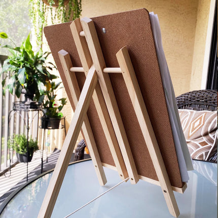 Mini Easel Set 4PCS Wooden Desktop Tripod Easels for Small-Scale Painting Display