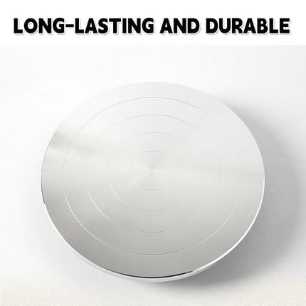 Ceramic Manual Turntable Aluminum Alloy Revolving Stand Double-Sided Usable
