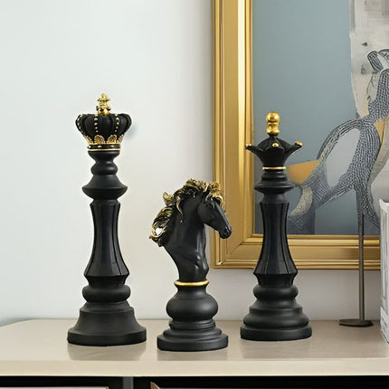 3PCS Chess Table Decoration Ornament for Home Office Desk Decorative Art Craft