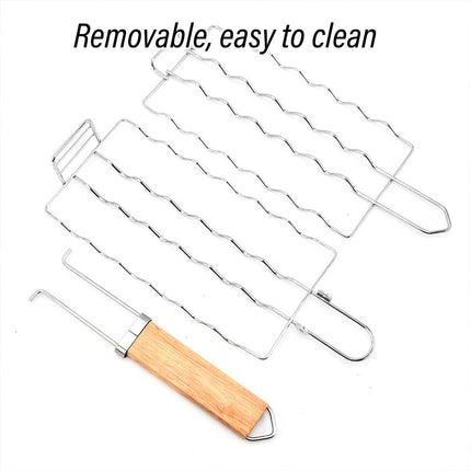 Portable Sausage Grill Net BBQ Tool Hot Dog Grill Holder Cooking Basket BBQ Rack