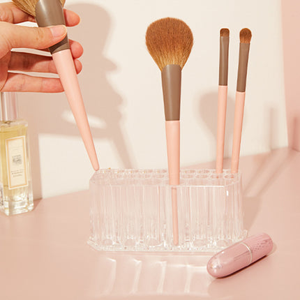 Makeup Brush Holder Cosmetic Organiser with 26 Slots Acrylic Pen Holder Durable