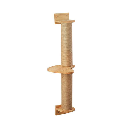 Cat Climbing Frame Wall Post Flax Rope Scratcher Hanging Toy Furniture Kittens