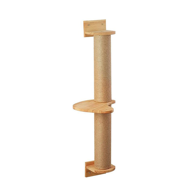 Cat Climbing Frame Wall Post Flax Rope Scratcher Hanging Toy Furniture Kittens