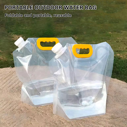 20PCS Portable Clear Water Storage Bags 1.5L 2.5L with Cap for Camping Picnic