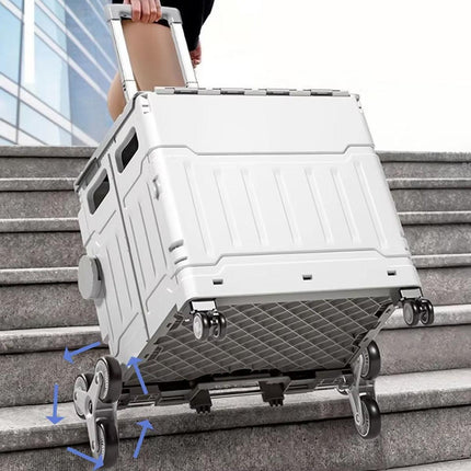 Collapsible Folding Shopping Cart Portable Grocery Trolley for Outdoor Camping
