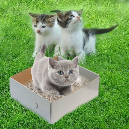 5pcs Disposable Litter Box Small Kitten Outdoor Tray Degradable Travel Use Size