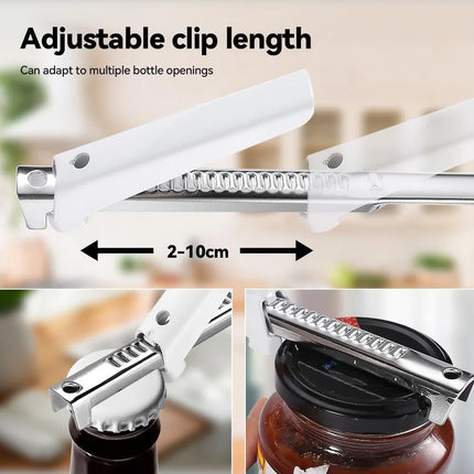 Adjustable Can Opener 2PCS Jar Bottle Cap Screw Lid Remover Tool for Kitchen Use