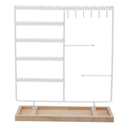 Jewelry Display Stand With Wooden Base Detachable Rack For Earrings Necklace