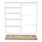 Jewelry Display Stand With Wooden Base Detachable Rack For Earrings Necklace