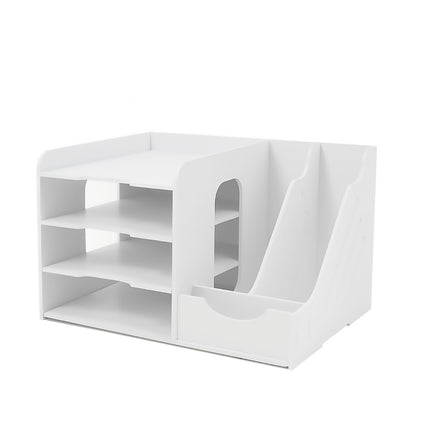 Desktop File Organizer Rack 3 Style Space Saving Stable for Office Desk Storage