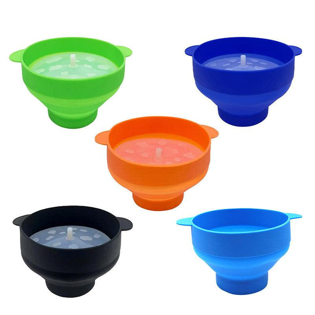 High Temperature Resistant Silicone Popcorn Bucket Collapsible Bowl with Handle