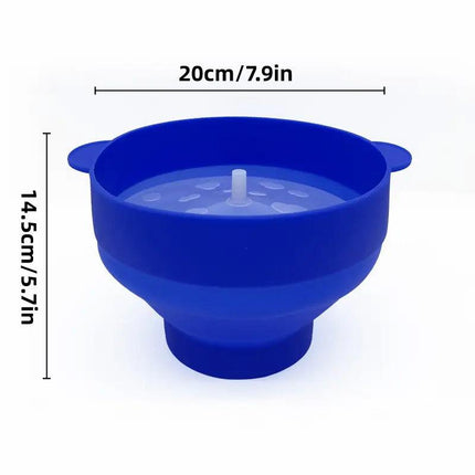 High Temperature Resistant Silicone Popcorn Bucket Collapsible Bowl with Handle