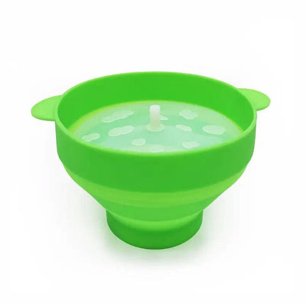 High Temperature Resistant Silicone Popcorn Bucket Collapsible Bowl with Handle