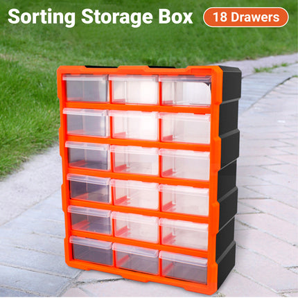 Tool Storage Bin Parts Organizer Drawers Cabinet Box Chest Plastic With Dividers