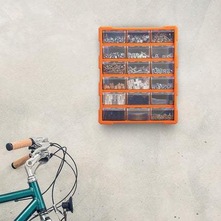 Tool Storage Bin Parts Organizer Drawers Cabinet Box Chest Plastic With Dividers