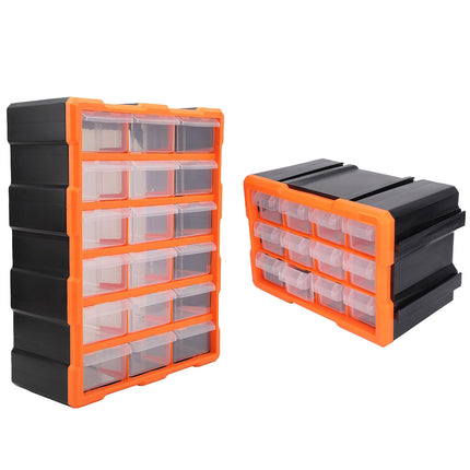 Tool Storage Bin Parts Organizer Drawers Cabinet Box Chest Plastic With Dividers
