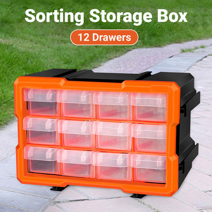 Tool Storage Bin Parts Organizer Drawers Cabinet Box Chest Plastic With Dividers