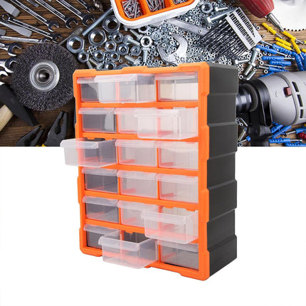 Tool Storage Bin Parts Organizer Drawers Cabinet Box Chest Plastic With Dividers