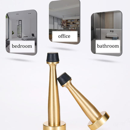 6 Colours Copper Door Stopper Top Cylinder Anti Collision Device for Home Office