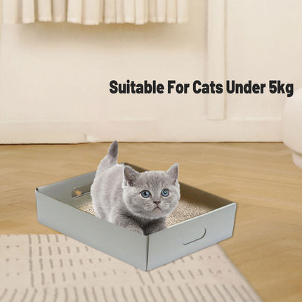 5pcs Disposable Cat Litter Box Folding Portable Outdoor Car Travel Pet Toilet