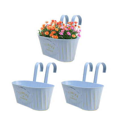 Hanging Planters for Indoor Outdoor Double Hook Wall Bracket Flower Pots Metal