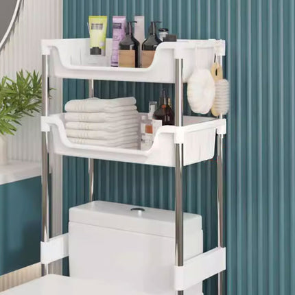 Toilet Storage Rack Over Toilet Shelf Floor Stand Bathroom Organiser Small Space