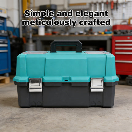 3 Tier Portable Tool Box Organiser with Fold Out Trays for Home Garage Repair
