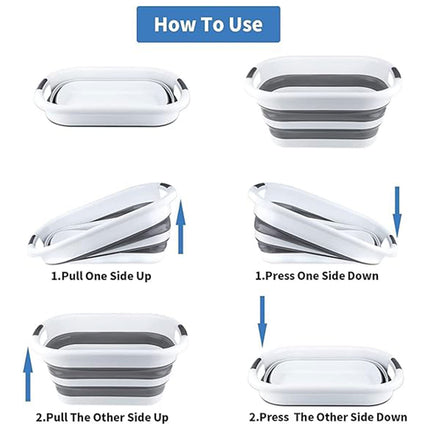 Foldable Laundry Basket Collapsible Washing Clothes Bin with Handles for Home