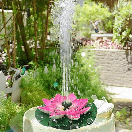 Water Fountain with Lotus Leaf Solar Bird Bath Fountain Pump Lotus Shaped Solar