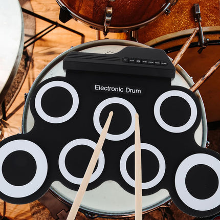 Roll-Up Electronic Drum Kit Portable USB Rechargeable For Music Practice Use