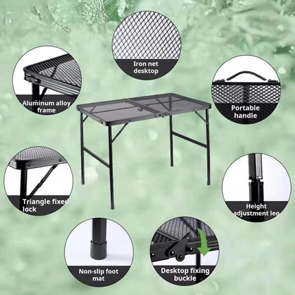 Outdoor Portable Folding Table Lightweight Camping Picnic Dining Travel Desk