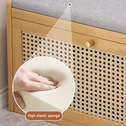 Shoe Cabinet and Seat Integrated Entrance Shoe Changing Stool Storage Organizer
