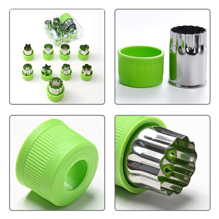 9 Pcs Stainless Steel Fruit and Vegetable Cutter Set for Mini Shapes