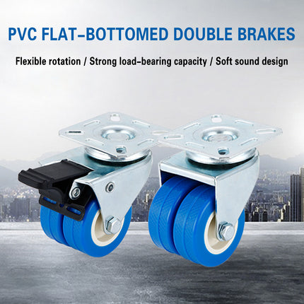 4pcs Casters Movable Wheels Heavy Duty Swivel Locking Caster Wheel For Furniture