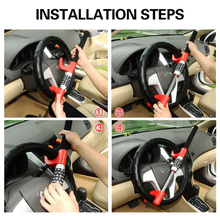 Car Steering Wheel Lock Anti Theft Security Code Lock for Vehicle Protection Use