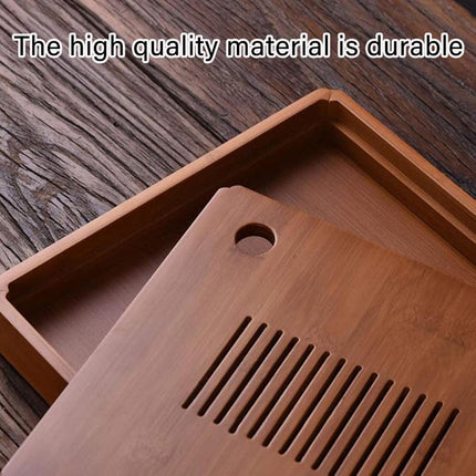 Elegant Bamboo Tea Tray Set Simple Tea Accessories Stand for Home and Office