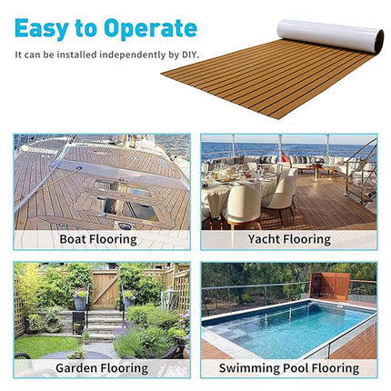 Protective Floor Mats Non Slip Outdoor Decking Mat for RV Caravan Yacht Surface