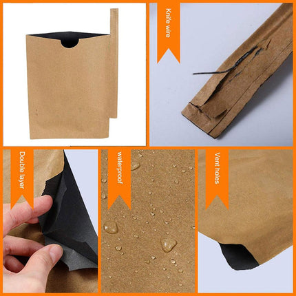 Paper Fruit Bags 100pcs Protective Bagging for Orchard Garden Harvest Storage