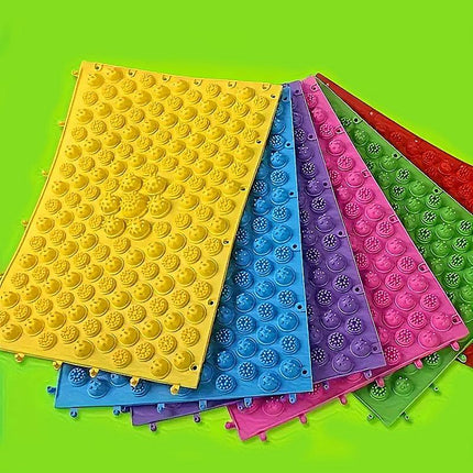 4PCS Shiatsu Foot Massage Pad Reflexology Board Foot Care Relaxation Mat
