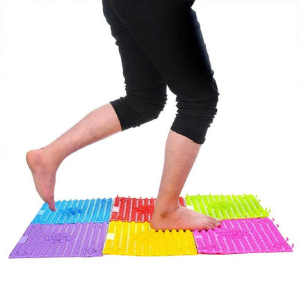 4PCS Shiatsu Foot Massage Pad Reflexology Board Foot Care Relaxation Mat