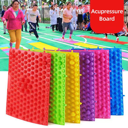 4PCS Shiatsu Foot Massage Pad Reflexology Board Foot Care Relaxation Mat