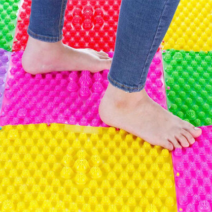 4PCS Shiatsu Foot Massage Pad Reflexology Board Foot Care Relaxation Mat