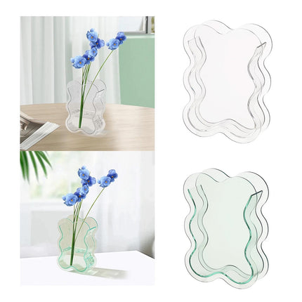 Creative Transparent Acrylic Vase Flower Ornament Dried Floral Display Tank