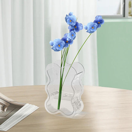 Creative Transparent Acrylic Vase Flower Ornament Dried Floral Display Tank