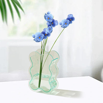 Creative Transparent Acrylic Vase Flower Ornament Dried Floral Display Tank