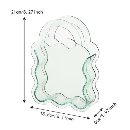 Creative Transparent Acrylic Vase Flower Ornament Dried Floral Display Tank