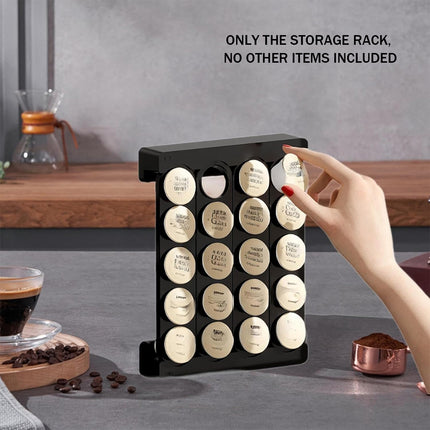 Wall Mounted Coffee Capsule Storage Rack SpaceSaving for Kitchen Cafe Countertop