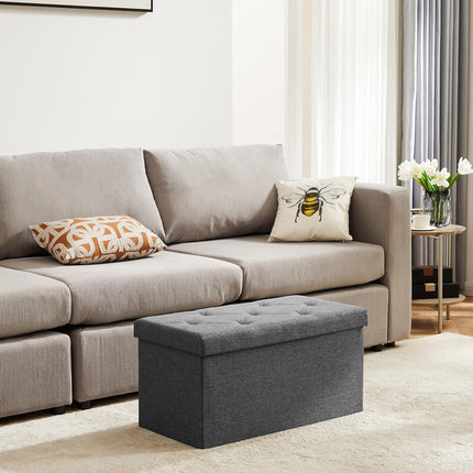 Multifunctional Living Room Storage Stool Large Capacity Foldable Space Saving
